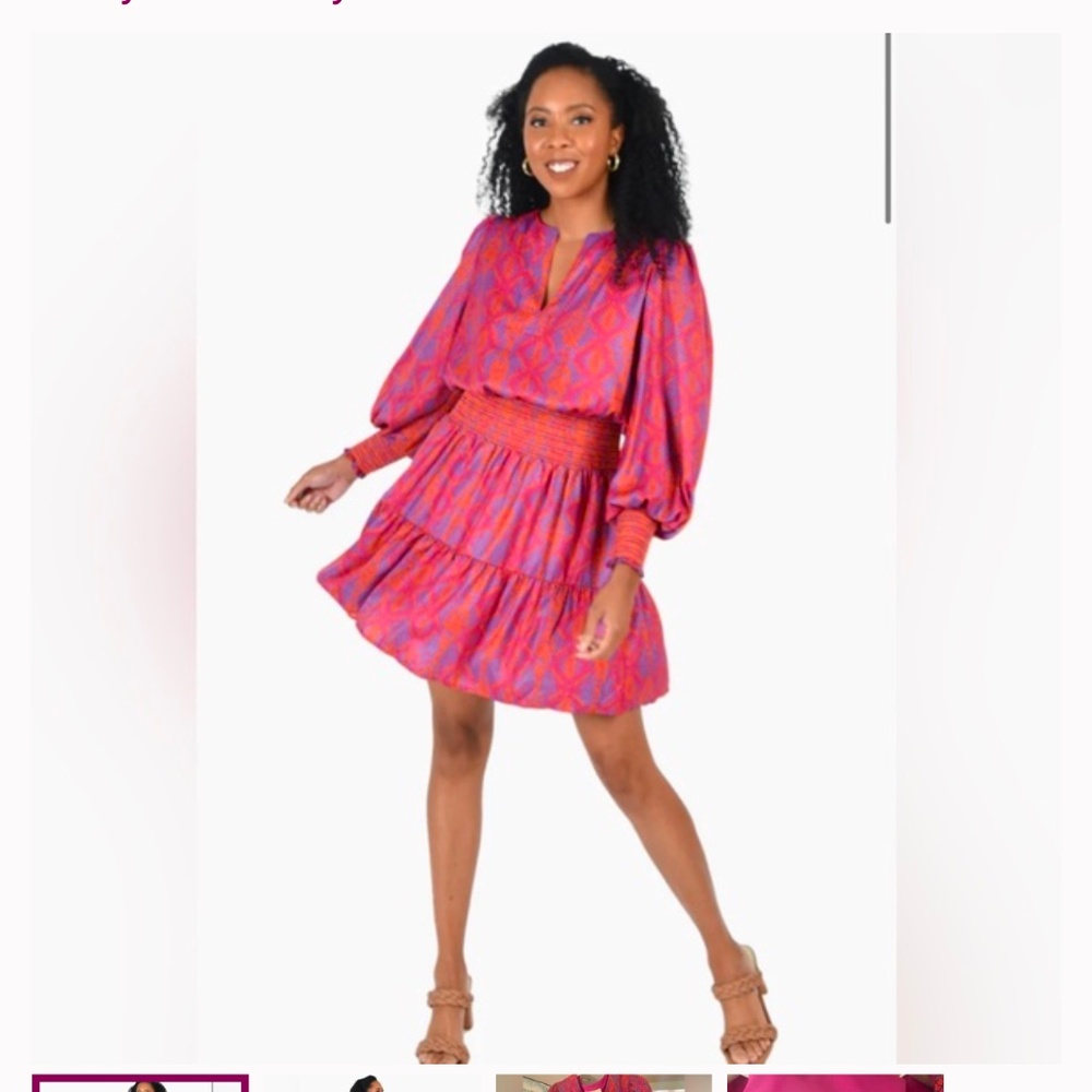 Emily McCarthy Racy Reptile Print Penelope Dress Size Small